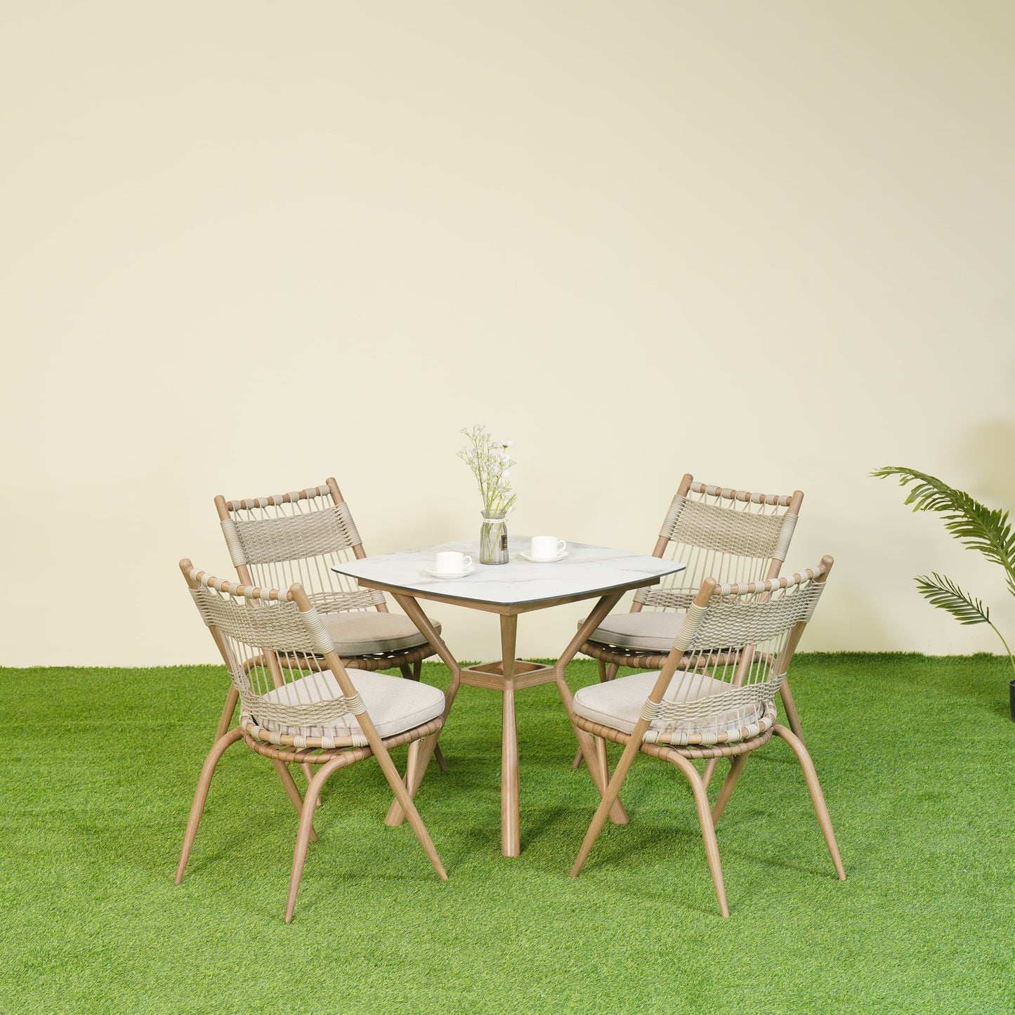 A Set of coffee dining table and chairs