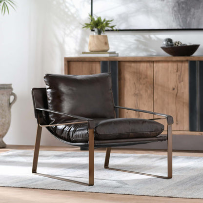 Morgan Leather Chair, Truffle Brown Chairs