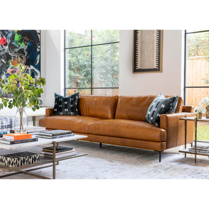 Ansel Leather Sofa, Oil Buffalo Camel Sofas