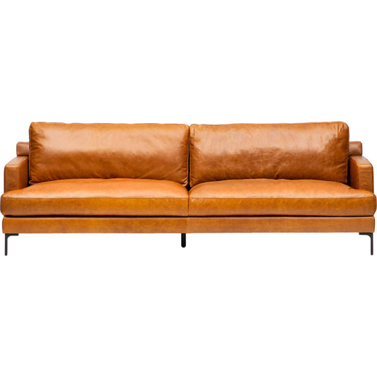 Ansel Leather Sofa, Oil Buffalo Camel Sofas