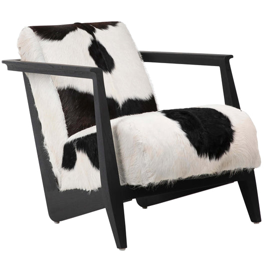 Naela Hide Chair, Black,Chairs