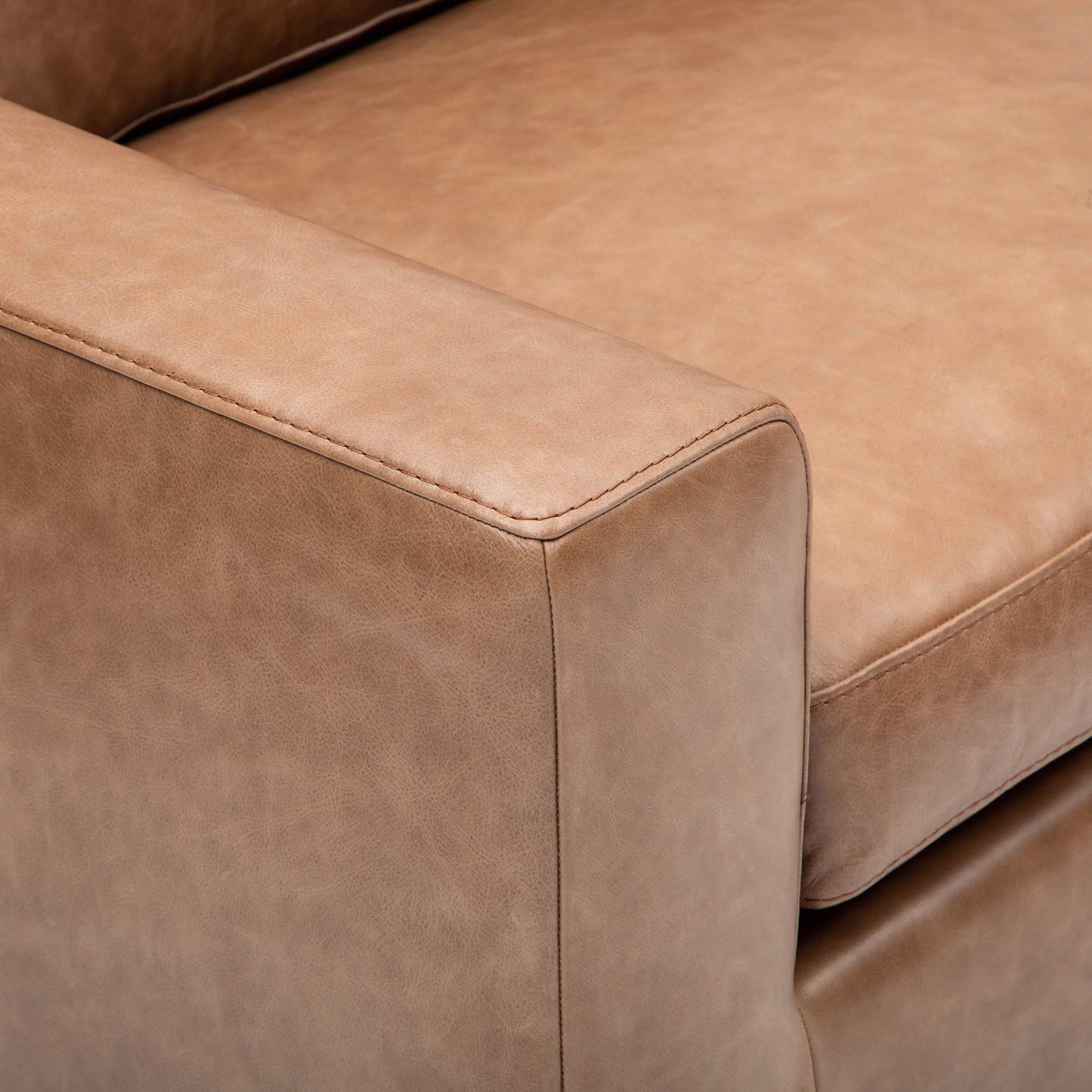 Paul Leather Sofa, Buffalo Saddle  Sofas