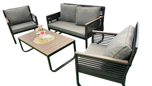 RS-77  four-seat sofa(black)